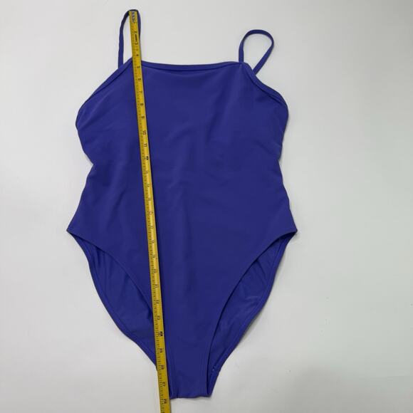 Wilo The Label Ribbed One Piece Swimming Bathing Suit Size Large Purple Cheeky - Picture 3 of 8
